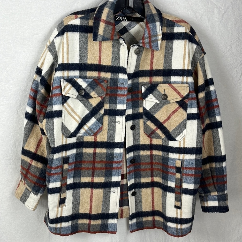 Zara shacket xs plaid